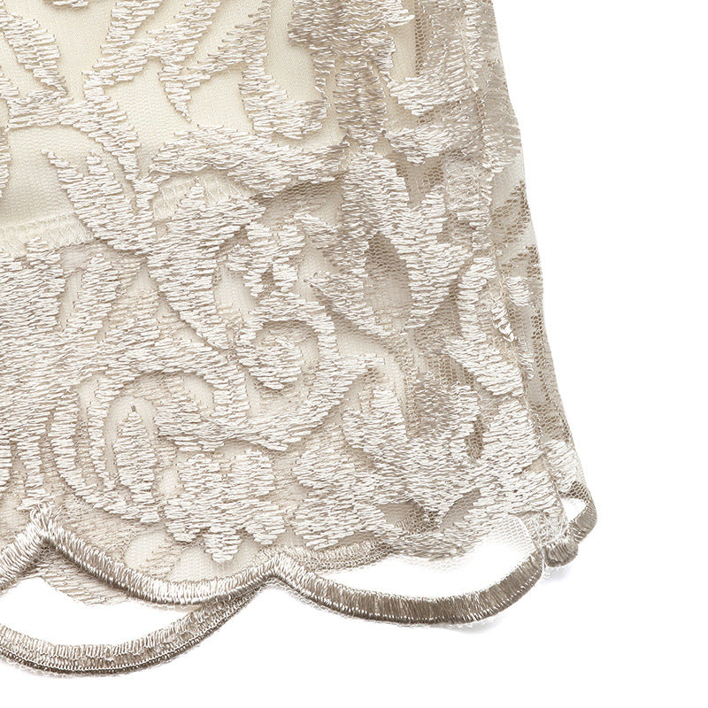 Luxury Lace High-Waisted Embroidered Shorts