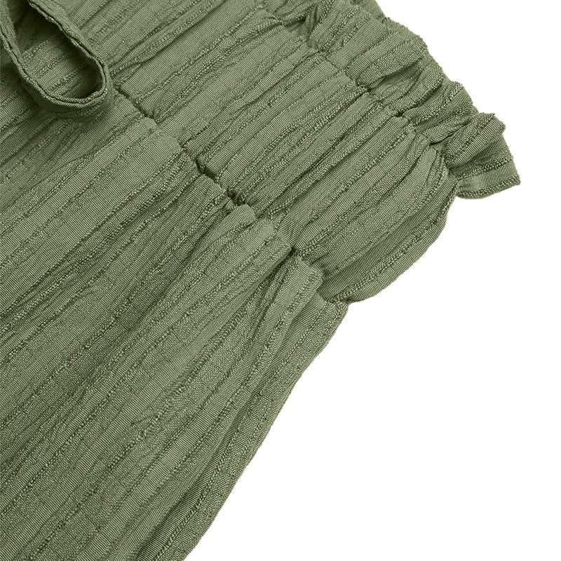 Elastic Waist Casual Wide-Leg Pants