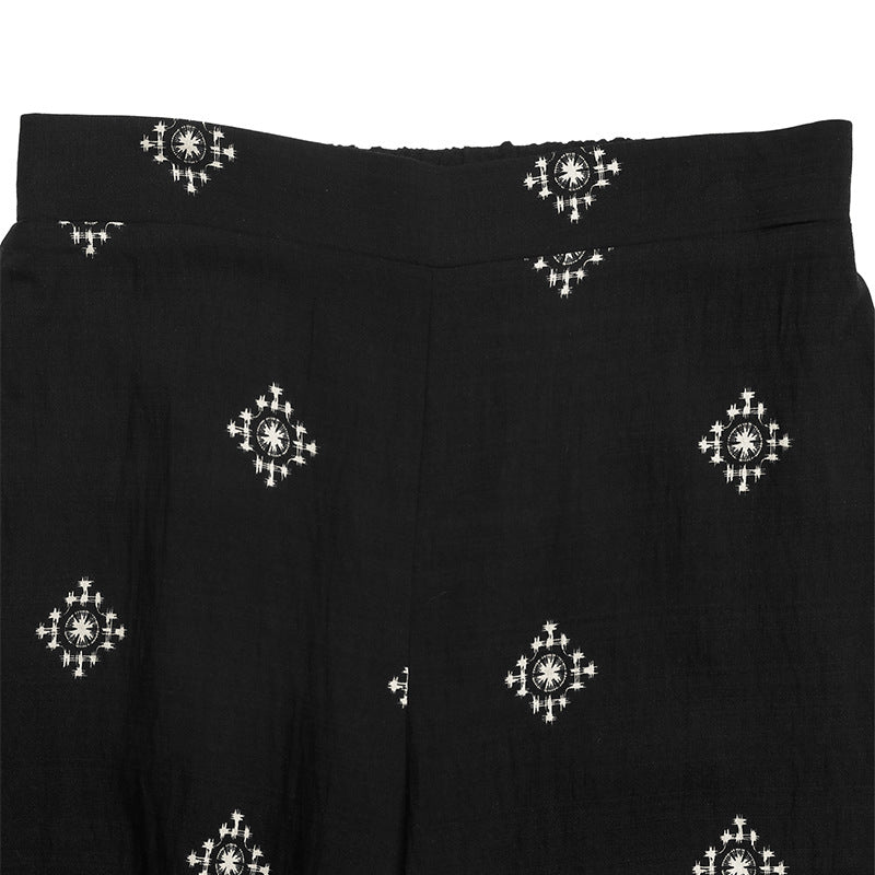 Retro-Style Geometric Print Two-Piece Set