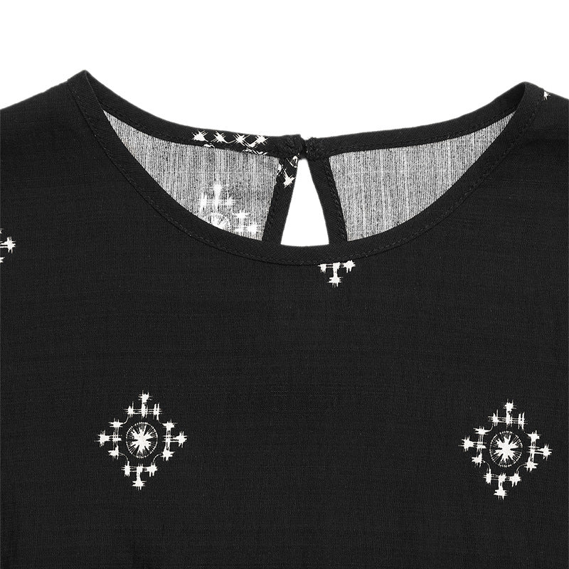 Retro-Style Geometric Print Two-Piece Set
