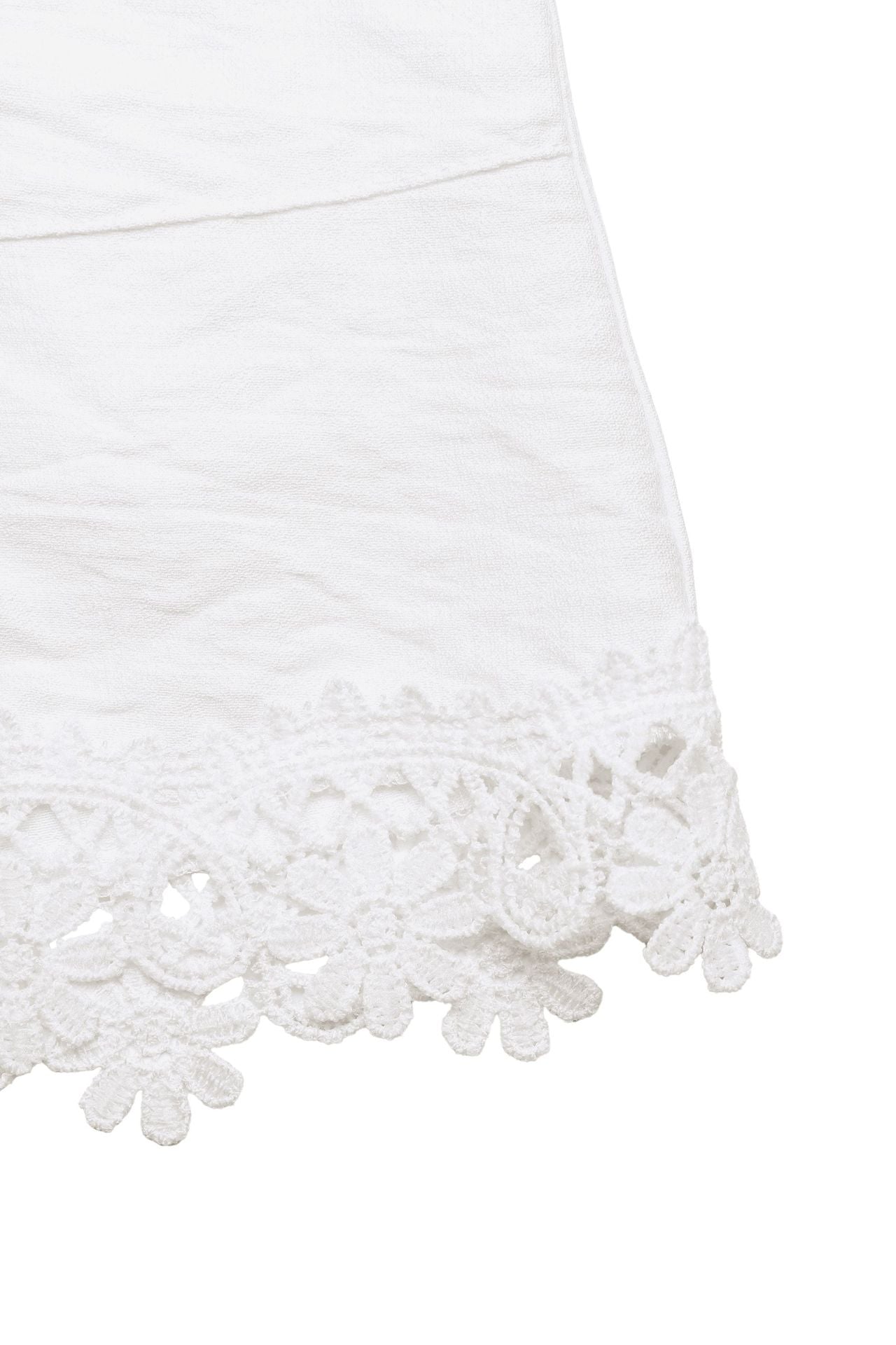 Loose Drawstring Lace Patchwork Shorts